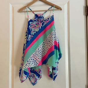 Lilly Pulitzer 100%Silk Women’s Blouse with Spaghetti Straps